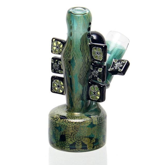 Crunkelstein x Kinda Glass Mini Tube Green side view