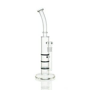 16" Triple Honeycomb Bent Neck Stemless Tube - Smoke Grey