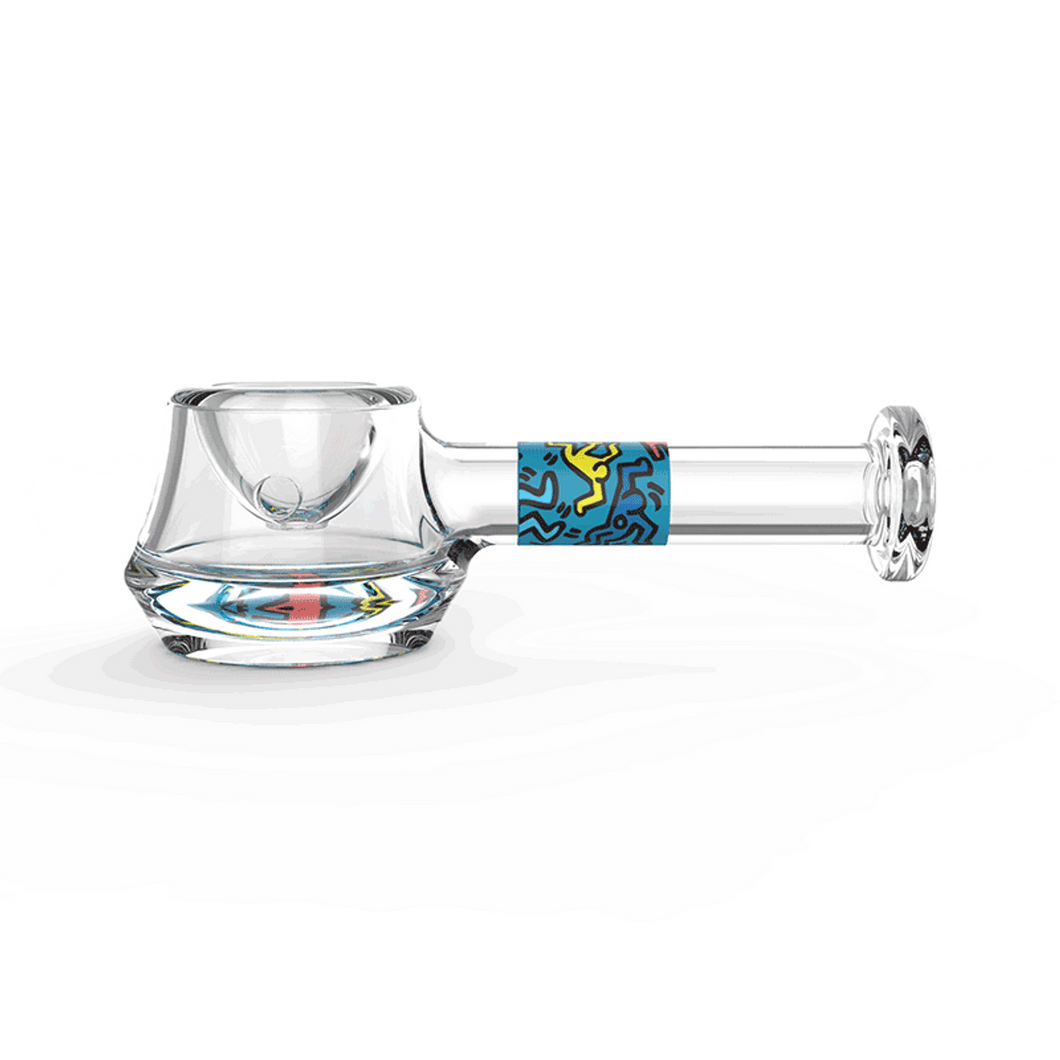 Keith Haring Glass - Spoon Pipe - Multi Blue
