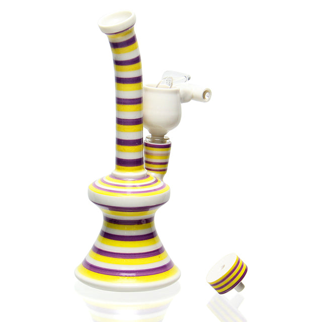 DCN Porcelain Polished Mini Tube Purple Yellow side view