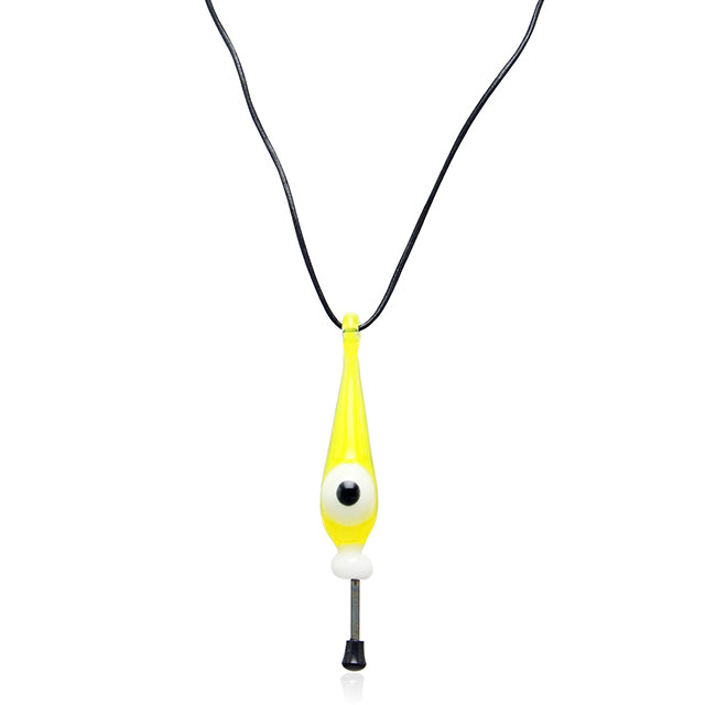 Down Neck Glass Droplet Pendant Dabber Lemon Drop wearable dabber accessory