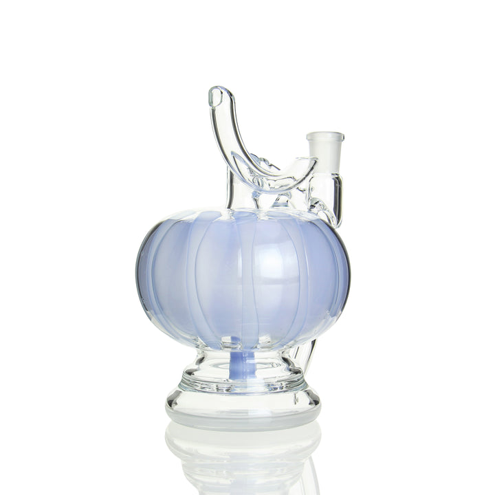 Front view of the Hamm's Waterworks Aqueduct recycler rig in baby blue with clear accents and 14mm female joint.