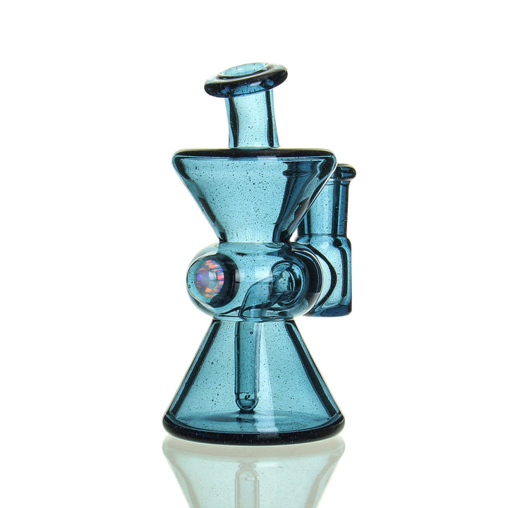 E.F. Norris V3 Mini Cup Atomic Blue Sparkle — Atomic Blue Sparkle V3 mini cup from alternate angle