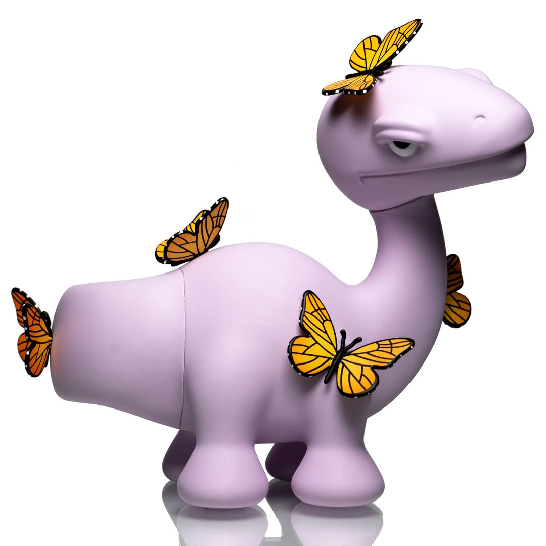 Elbo x Felt Bronto Vinyl Toy Lavender — lavender Bronto vinyl toy side view