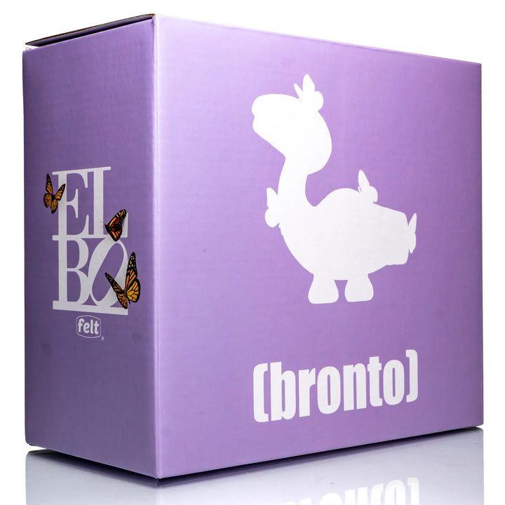 Elbo x Felt Bronto Vinyl Toy Lavender — lavender Bronto vinyl toy in box