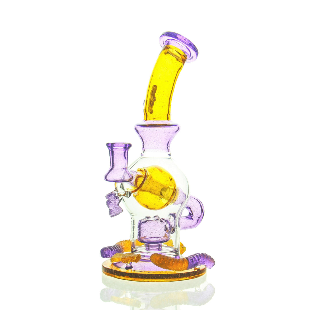 Emperial Glass Candy Ball Rig — themed dab rig sculpted to look like a ball of candy with sculpted accents