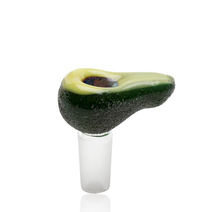 Empire Glassworks Avocadope Slide 14mm — sculpted avocado themed 14mm bowl slide for bongs and water pipes
