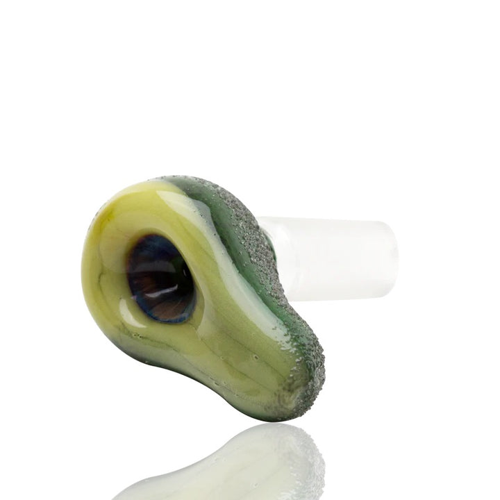 Empire Glassworks Avocadope Slide 14mm — alternate angle showing sculpted avocado detail