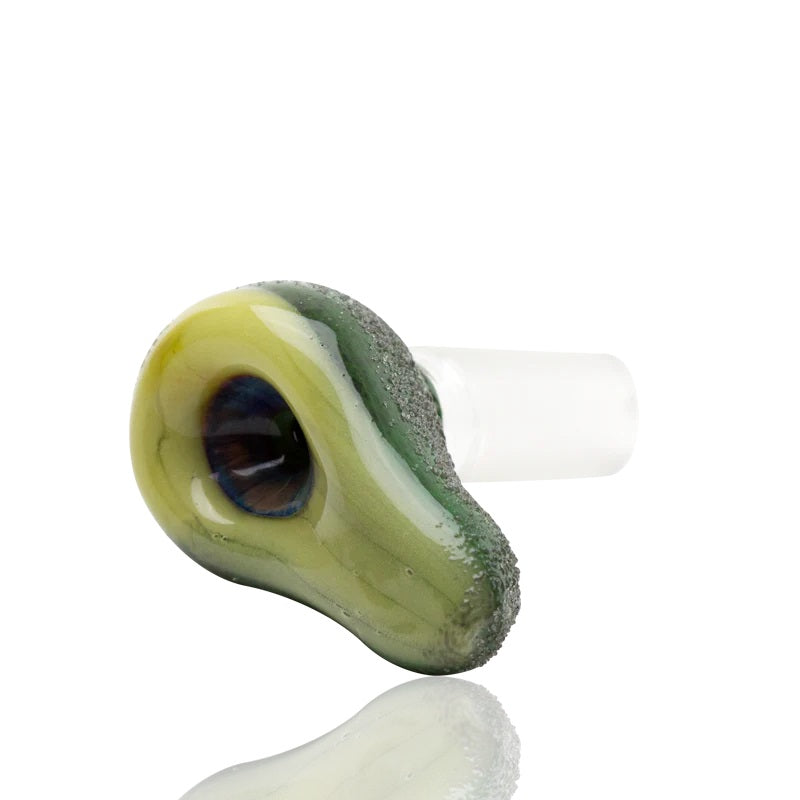 Empire Glassworks Avocadope Slide 14mm — alternate angle showing sculpted avocado detail