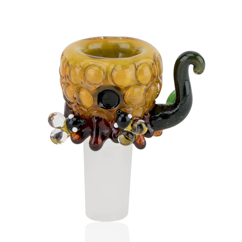 Empire Glassworks Beehive Slide 14mm — sculpted beehive themed 14mm bowl slide for bongs and water pipes