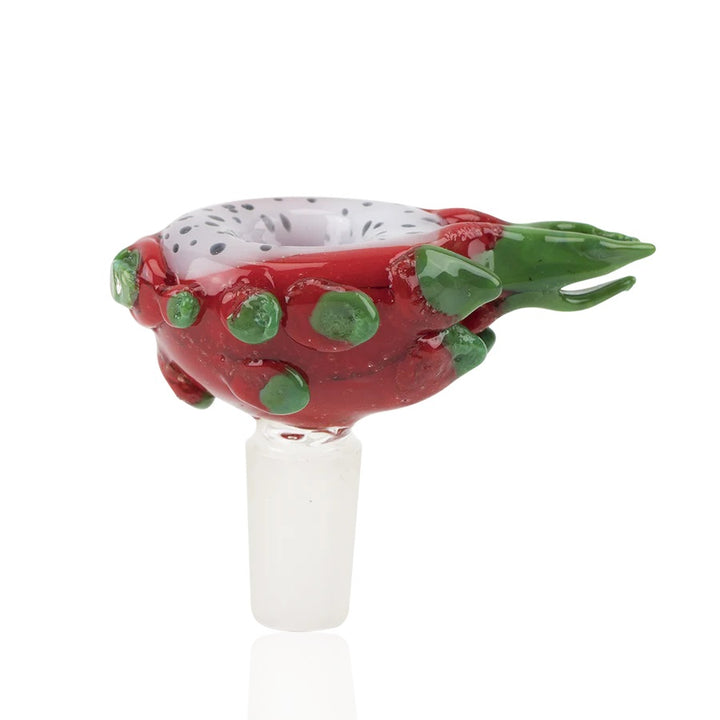Empire Glassworks Dragon Fruit Slide 14mm — sculpted dragon fruit themed 14mm bowl slide for bongs and water pipes