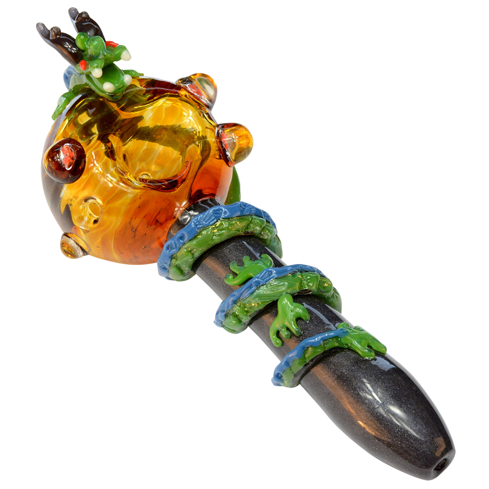 Empire Glassworks Dragon Sphere Pipe Large sculptural borosilicate spoon pipe