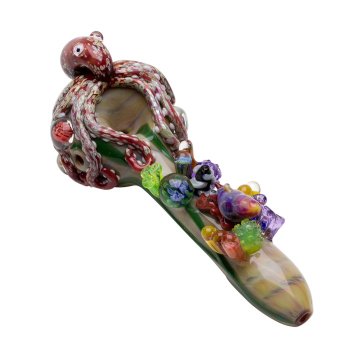 Empire Glassworks Finding Kraken Pipe sculptural borosilicate spoon pipe