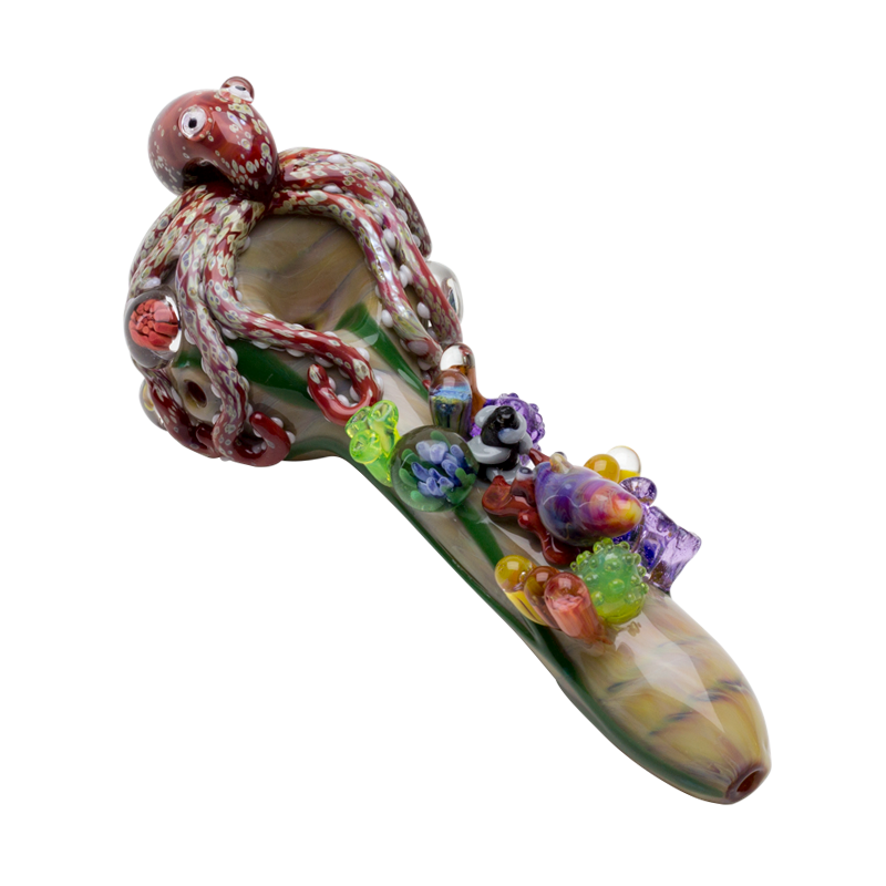 Empire Glassworks Finding Kraken Pipe sculptural borosilicate spoon pipe