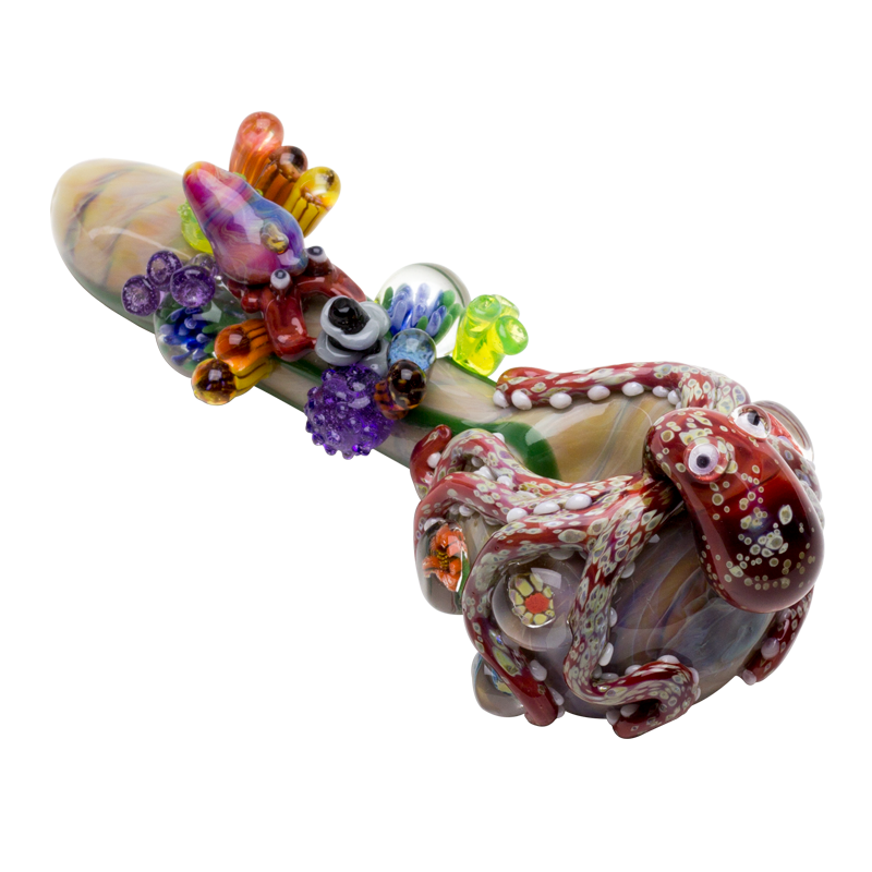 Empire Glassworks Finding Kraken Pipe side view