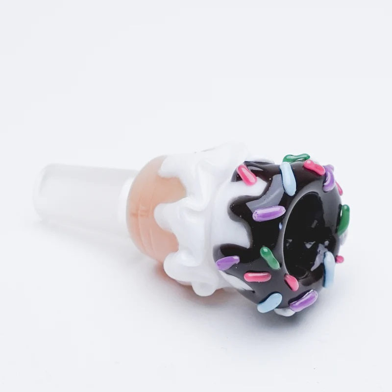 Empire Glassworks Ice Cream Cone Slide 14mm — alternate angle showing sculpted ice cream cone detail