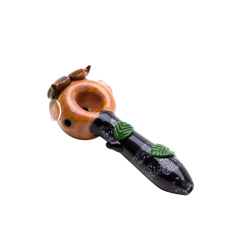 Empire Glassworks Owl Pipe Small sculptural borosilicate spoon pipe