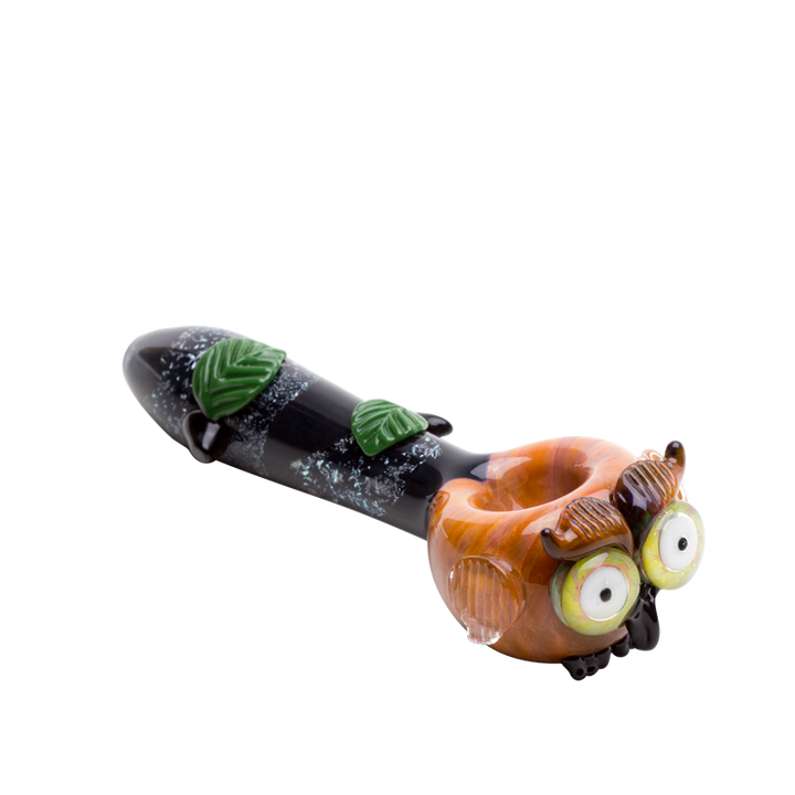 Empire Glassworks Owl Pipe Small side view