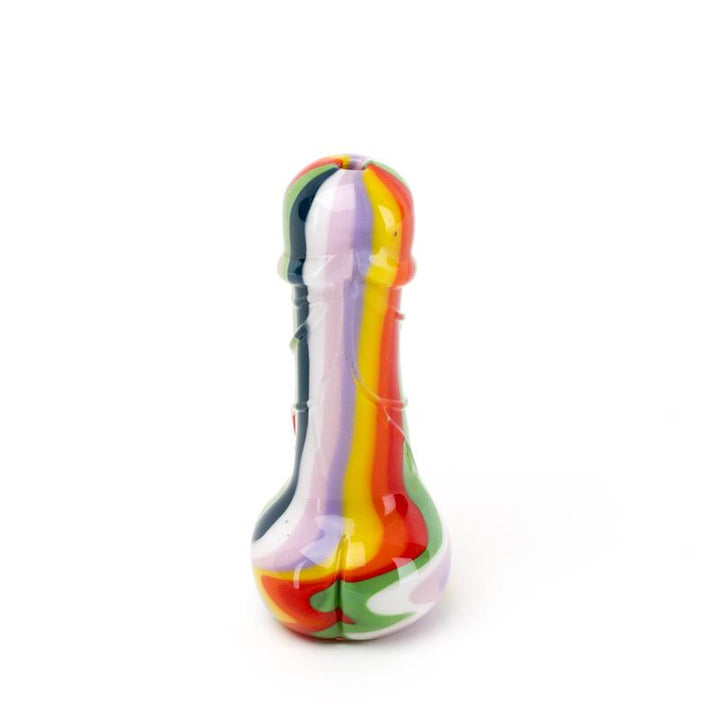 Empire Glassworks Penis Pipe Rainbow detail view
