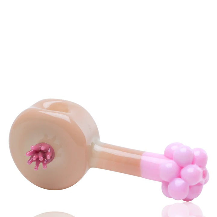 Empire Glassworks Pink Pounder Pipe — sculpted detail