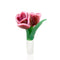 Empire Glassworks - Diapositiva de tulipán rosa de 14 mm
