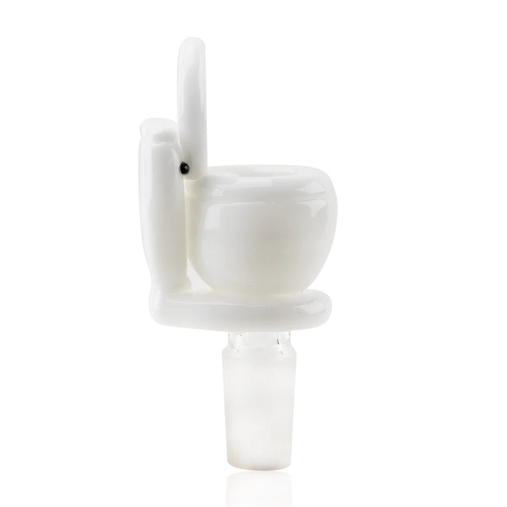 Empire Glassworks Toilet Bowl Slide 14mm — sculpted toilet bowl themed 14mm bowl slide for bongs and water pipes
