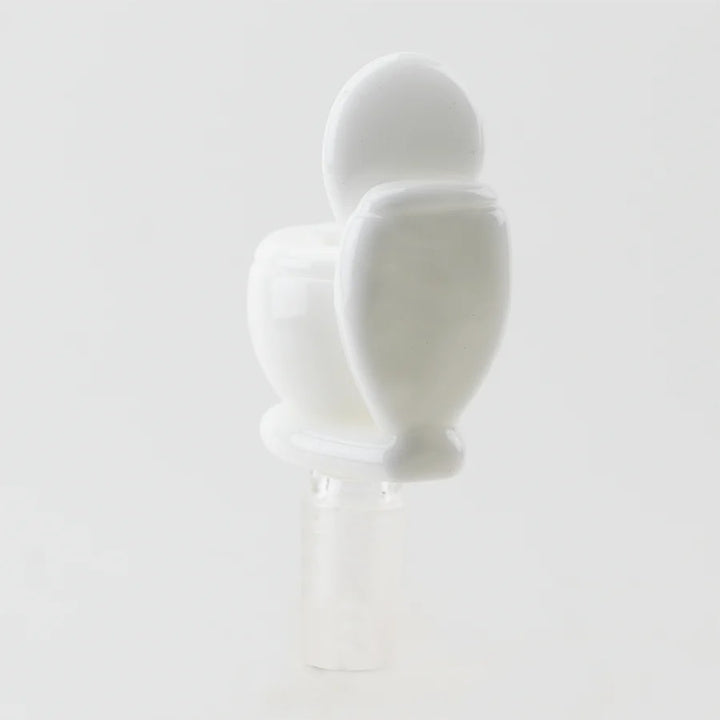 Empire Glassworks Toilet Bowl Slide 14mm — alternate angle showing sculpted toilet bowl detail