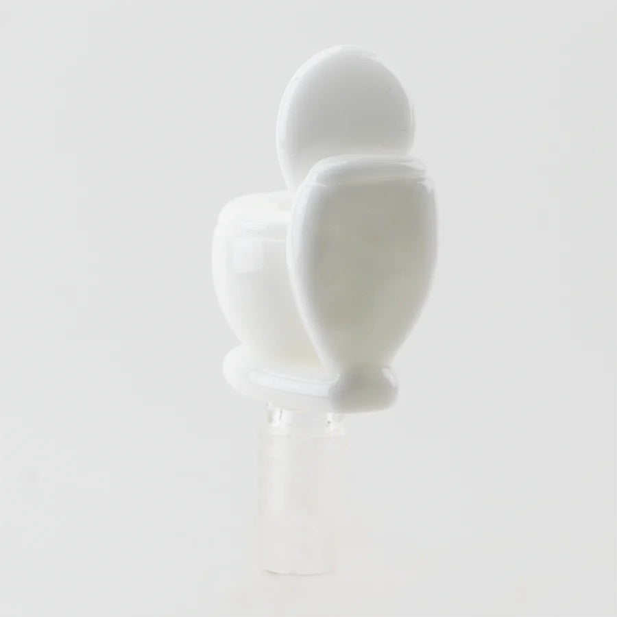 Empire Glassworks Toilet Bowl Slide 14mm — alternate angle showing sculpted toilet bowl detail
