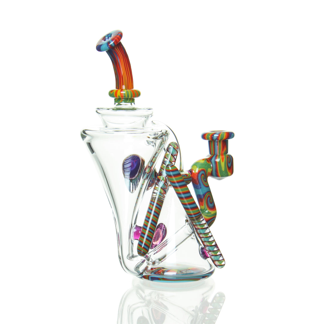Erik Anders Mini Recycler Rainbow — heady mini recycler dab rig, hero shot