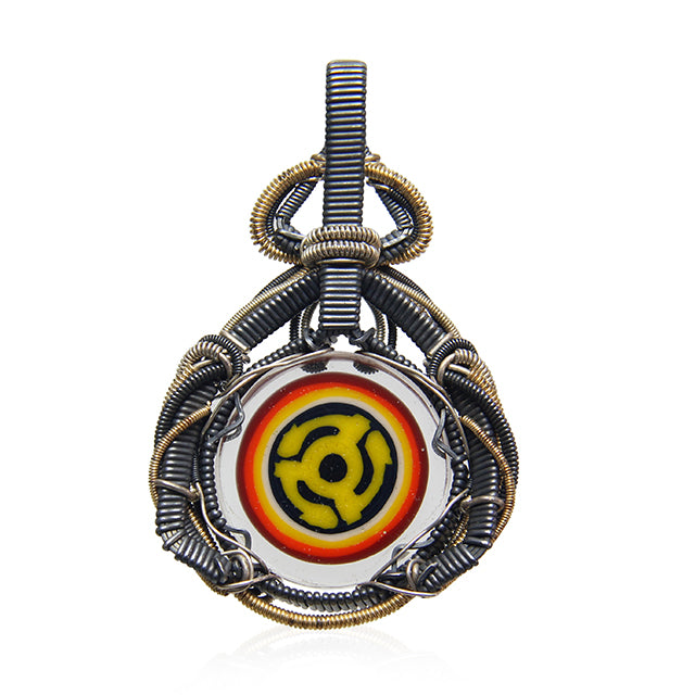 Erik Anders x Dylan Wallace Wire Wrapped 45s Pendant side view