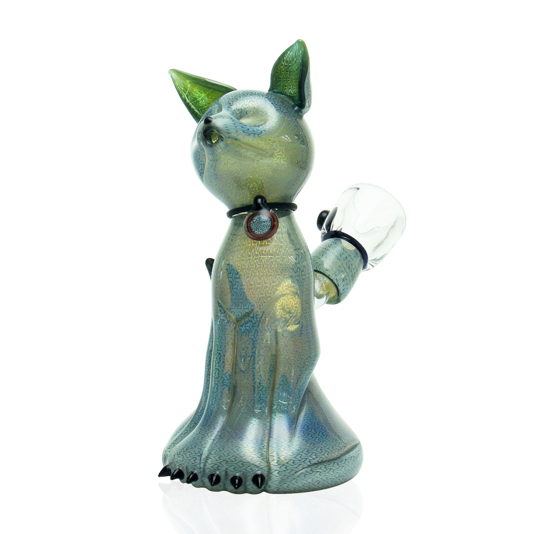 Erik Anders x Kinda Glass Fealine Bubbler sculptural mini dab rig