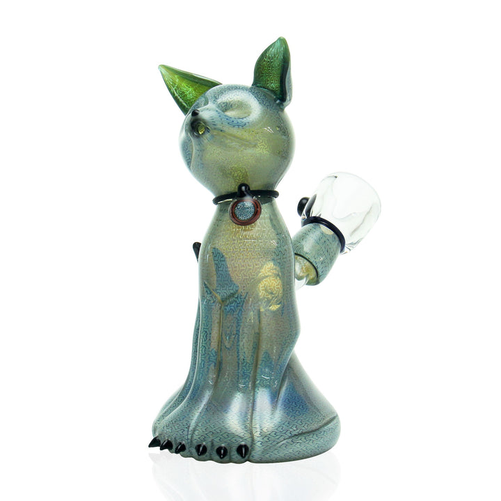 Erik Anders x Kinda Glass Fealine Bubbler sculptural mini dab rig