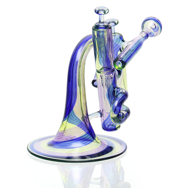 Etai Rahmil Rigstrument Bubbler UV Reactive sculptural trumpet dab rig