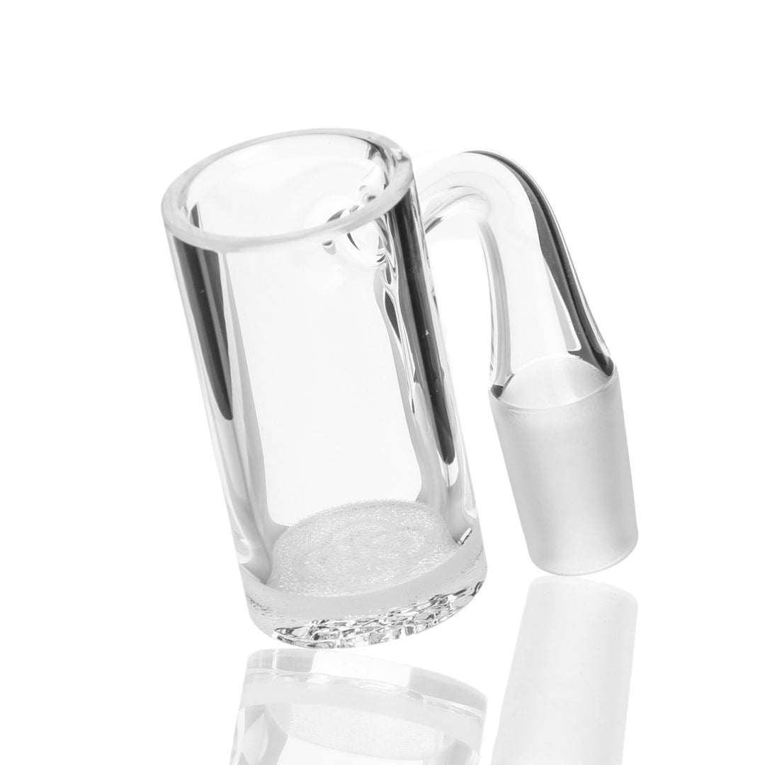 Eternal Quartz 25mm Hybrid Banger 14mm Male 90deg — 25mm hybrid quartz banger with 14mm male joint at 90 degrees