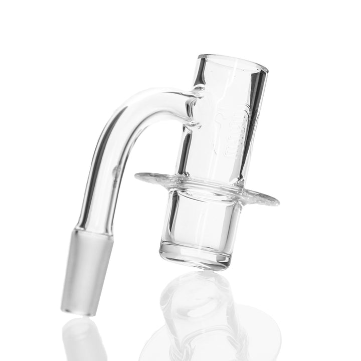 Evan Shore 18mm Halo Banger 10mm Male 90deg — quartz banger alternate angle showing bucket walls and joint detail