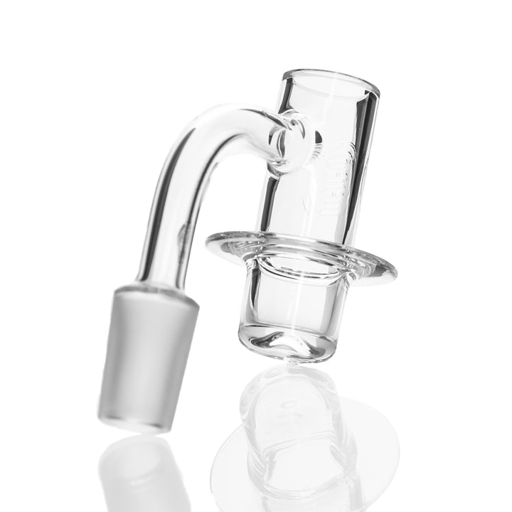 Evan Shore 18mm Halo Banger 14mm Male 90deg — quartz banger alternate angle showing bucket walls and joint detail