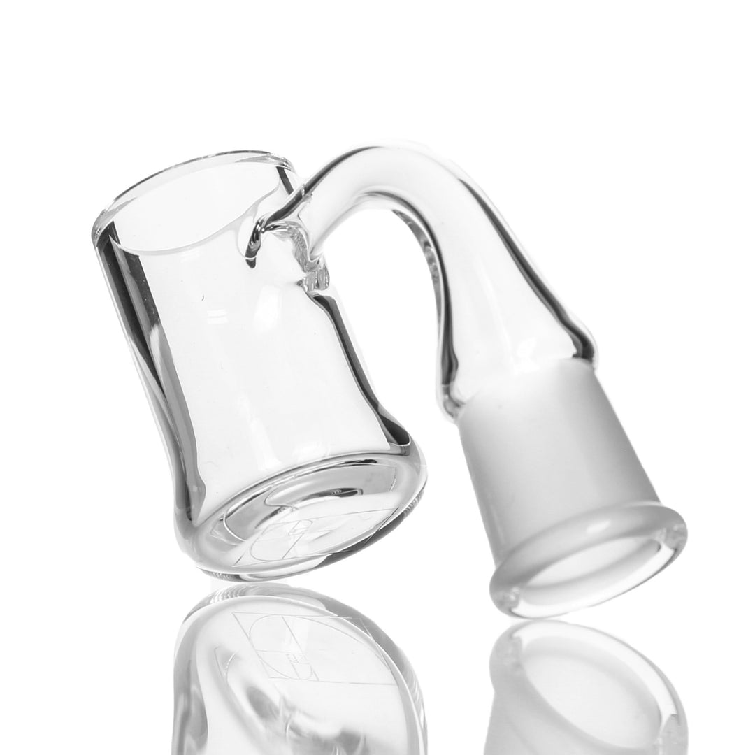 Evan Shore 24mm Flat Top XL Banger 14mm Female 90deg — 14mm female XL banger from alternate angle