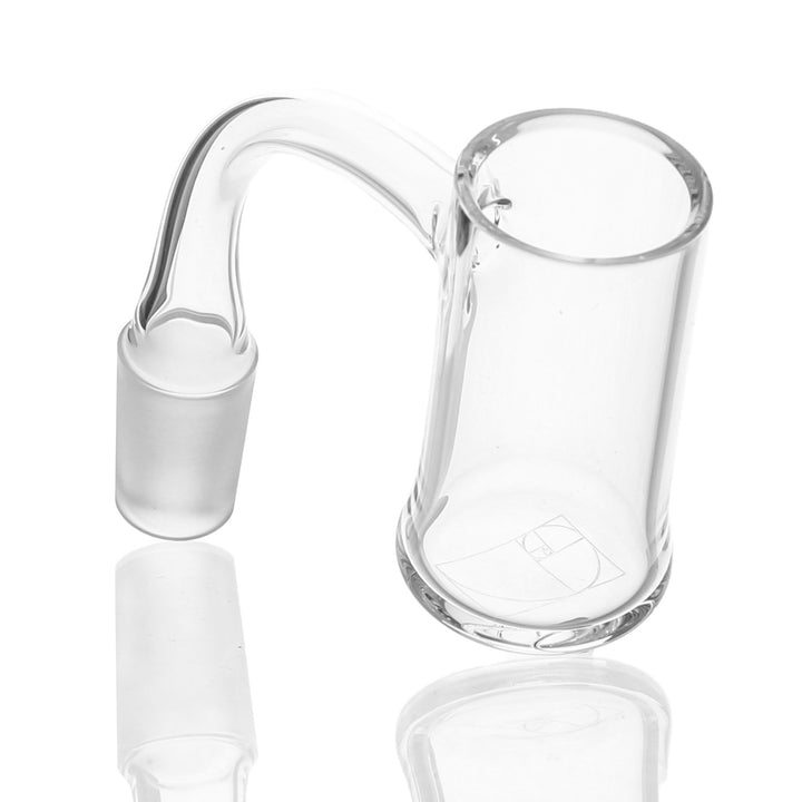 Evan Shore 24mm Flat Top XL Long Jawn Banger 14mm Male 90deg — XL flat-top quartz banger with extended neck and 14mm male joint at 90 degrees