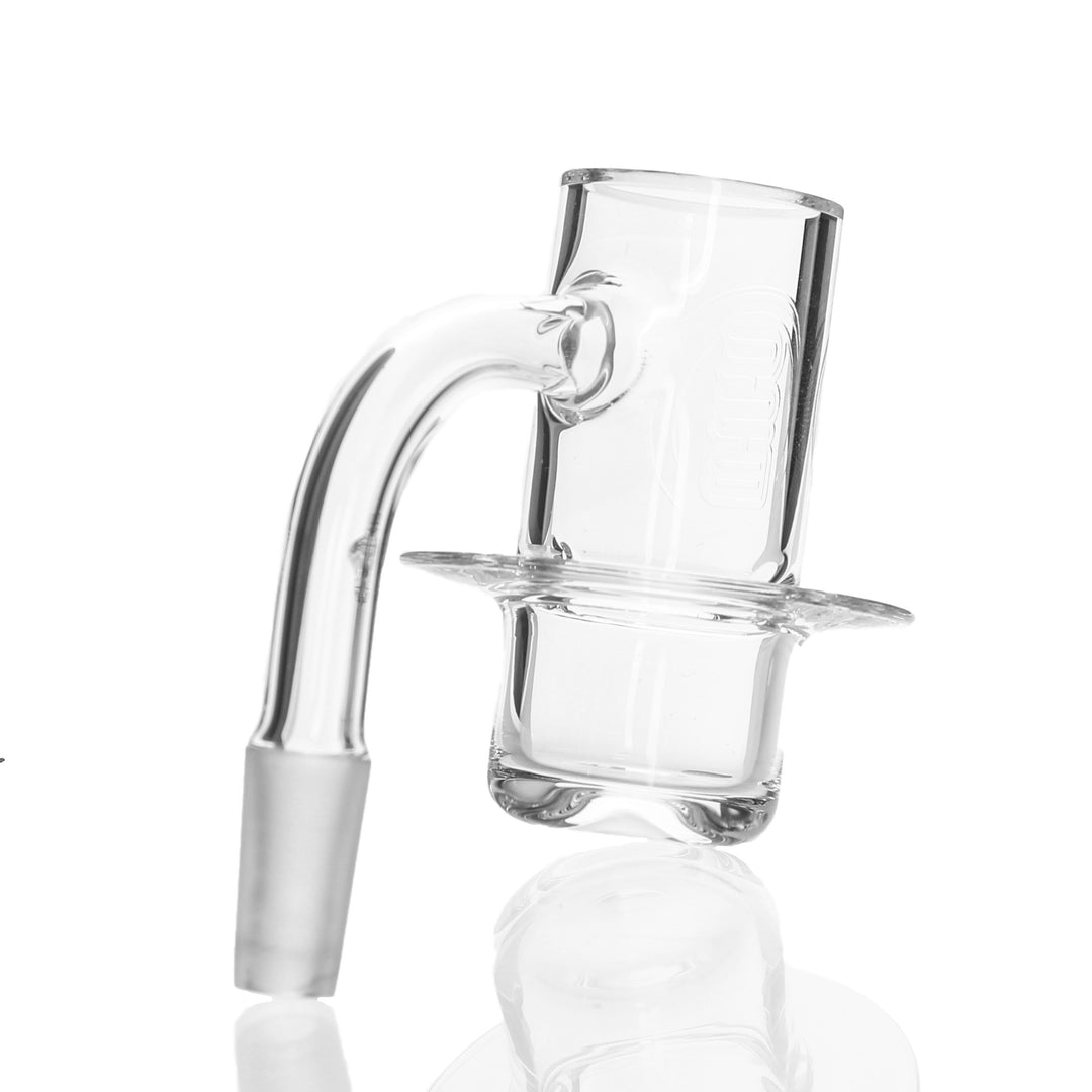 Evan Shore 24mm Halo Banger 10mm Male 90deg — quartz banger alternate angle showing bucket walls and joint detail