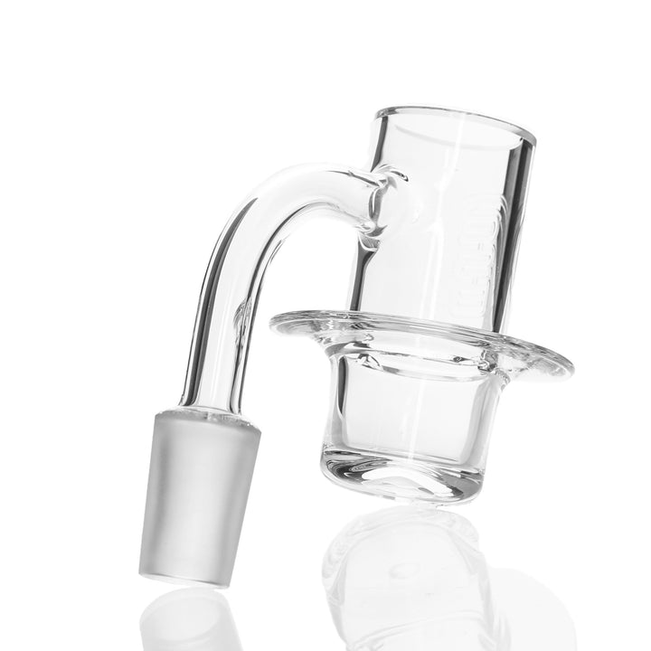 Evan Shore 24mm Halo Banger 14mm Male 90deg — quartz banger alternate angle showing bucket walls and joint detail