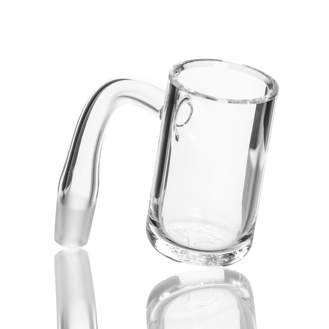 Evan Shore 24mm Titty Banger Male 10mm 90deg — 24mm Titty-style quartz banger with 10mm male joint at 90 degrees