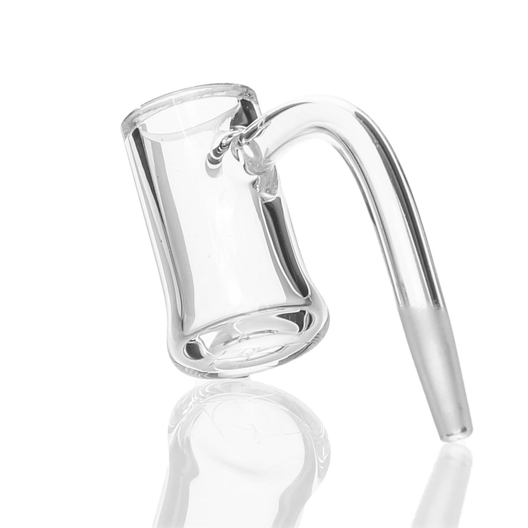 Evan Shore 5mm Quartz Banger 16mm Male 90deg — 16mm quartz banger shown from alternate angle