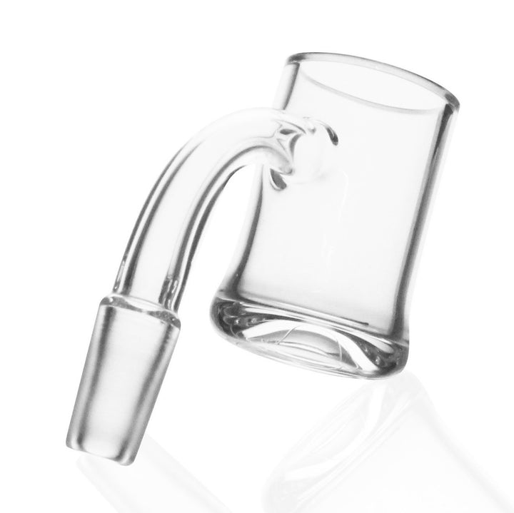 Evan Shore Flat Top XL banger — 24mm 90-degree quartz banger, top view of bucket