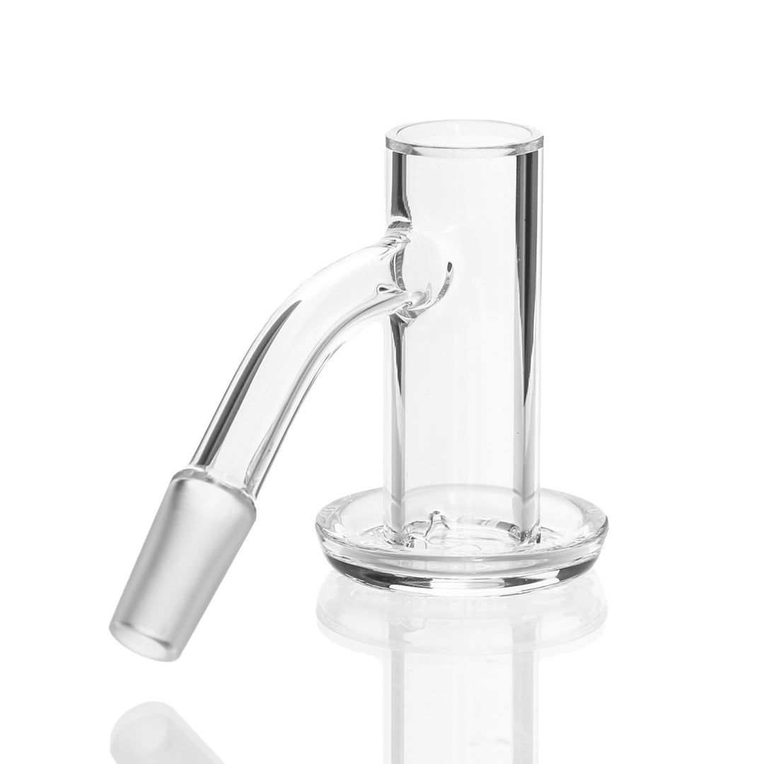 Evan Shore Slurpee 10mm Male 45deg — quartz terp slurper, alternate angle showing dish and joint detail