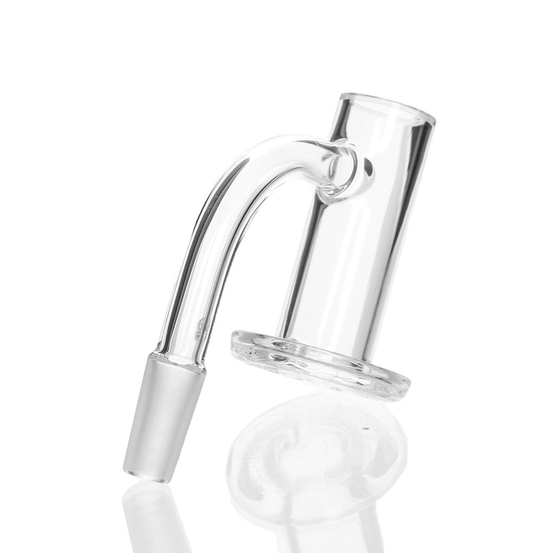 Evan Shore Slurpee 10mm Male 90deg — quartz terp slurper, alternate angle showing dish and joint detail