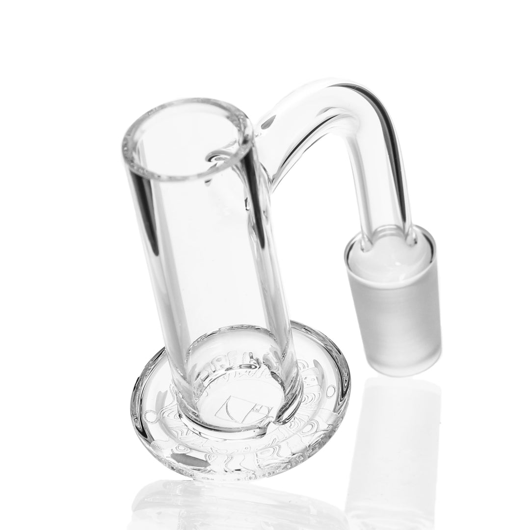 Evan Shore Slurpee 14mm Male 90deg — American-made quartz terp slurper banger for dab rigs, hero shot