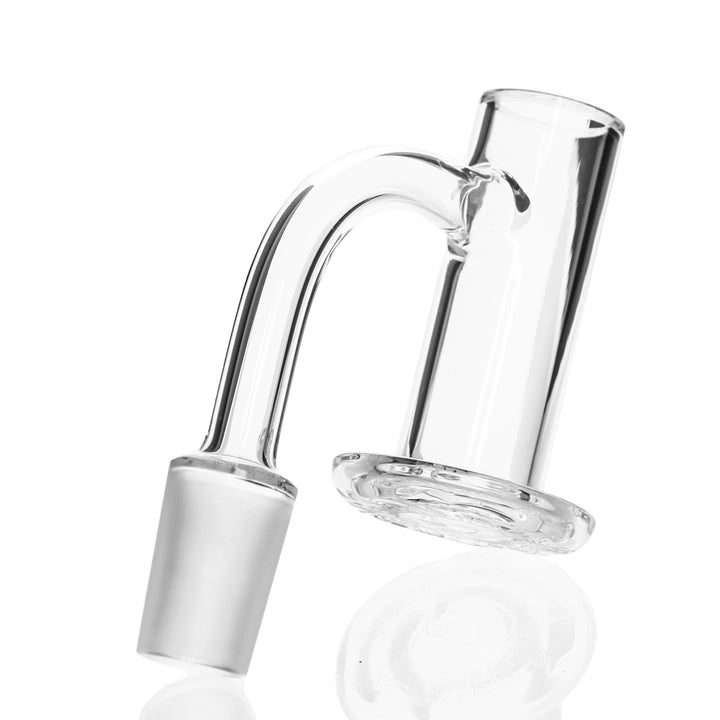 Evan Shore Slurpee 14mm Male 90deg — quartz terp slurper, alternate angle showing dish and joint detail