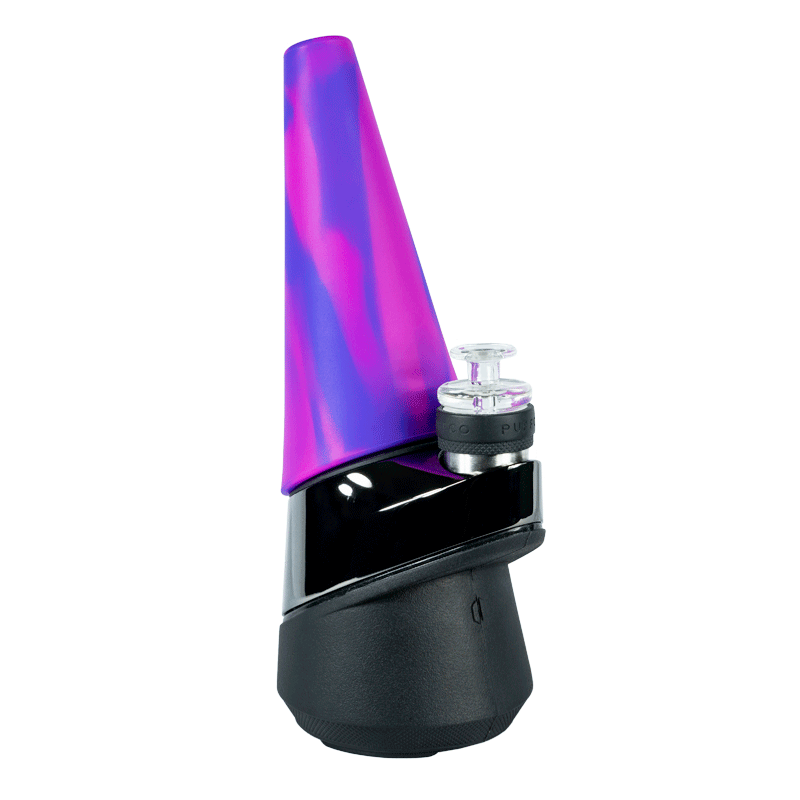 Eyce Silicone Peak Attachment — Flower Purple silicone bubbler base for Puffco Peak