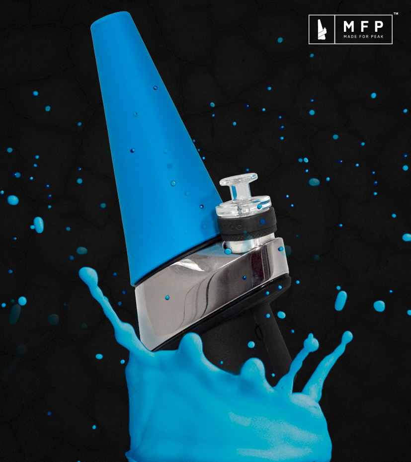 Eyce Silicone Peak Attachment Glacier Blue — detail of silicone Puffco Peak attachment
