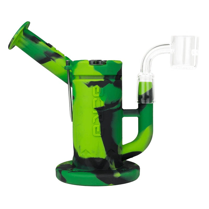Eyce Silicone Sidecar Jungle — unbreakable silicone sidecar bubbler, jungle colorway